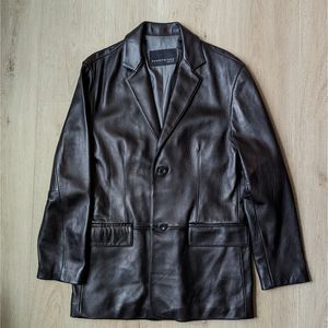 Kenneth Cole New York Men's Leather 90's Blazer